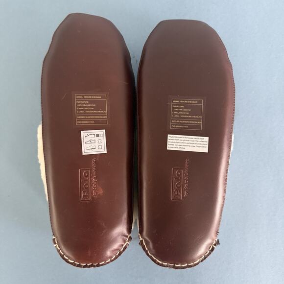 Polo Ralph Lauren Yarmond Slippers Shearling Lined Blackwatch Plaid NWOB Mens 9 - Picture 10 of 11